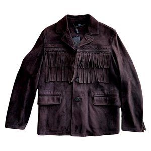 Burberry Prorsum Fall 2014 Brown Suede Jacket